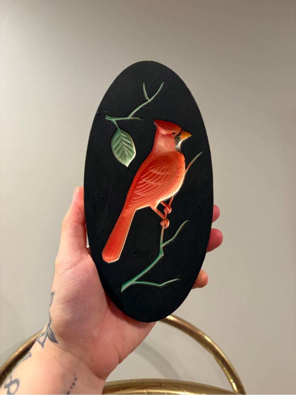 Chalk Ware Cardinal Art